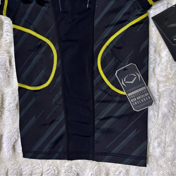 NWT EVOSHIELD CustomTech EvoAlpha Football Rib Shirt Black Grey - Picture 5 of 14